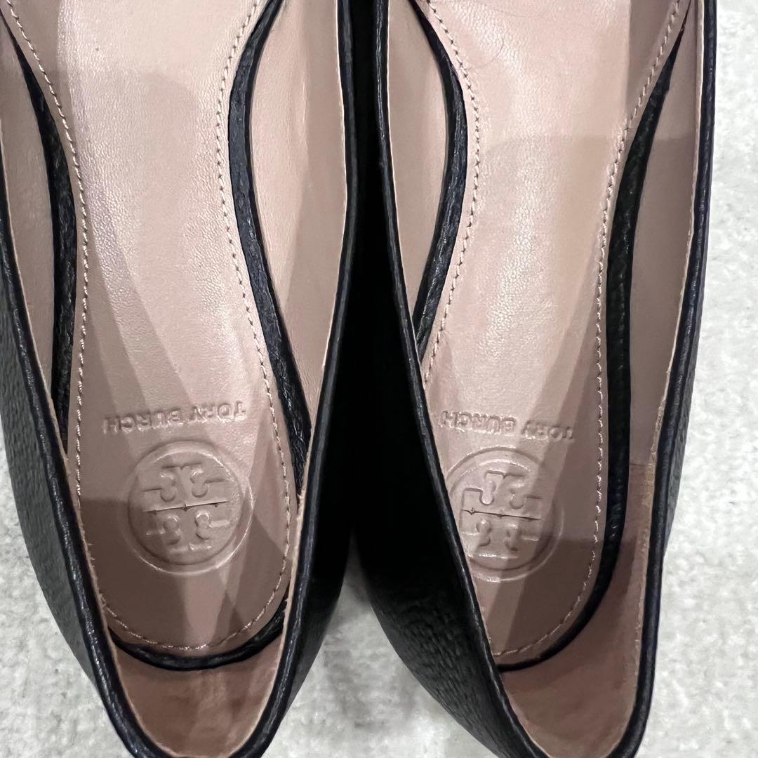 専用トリーバーチ　ブラックレザー フラットシューズ　8 24.5【美品】