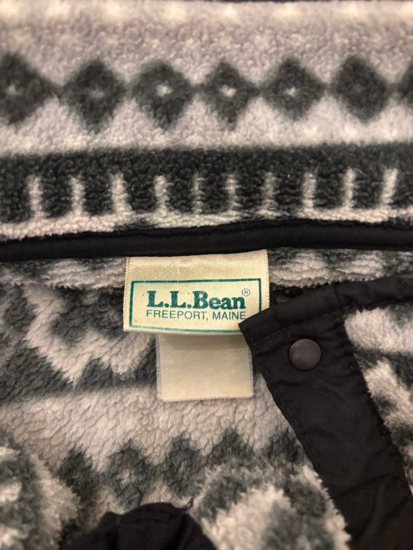 80〜90s エルエルビーン スナップT ノルディック柄