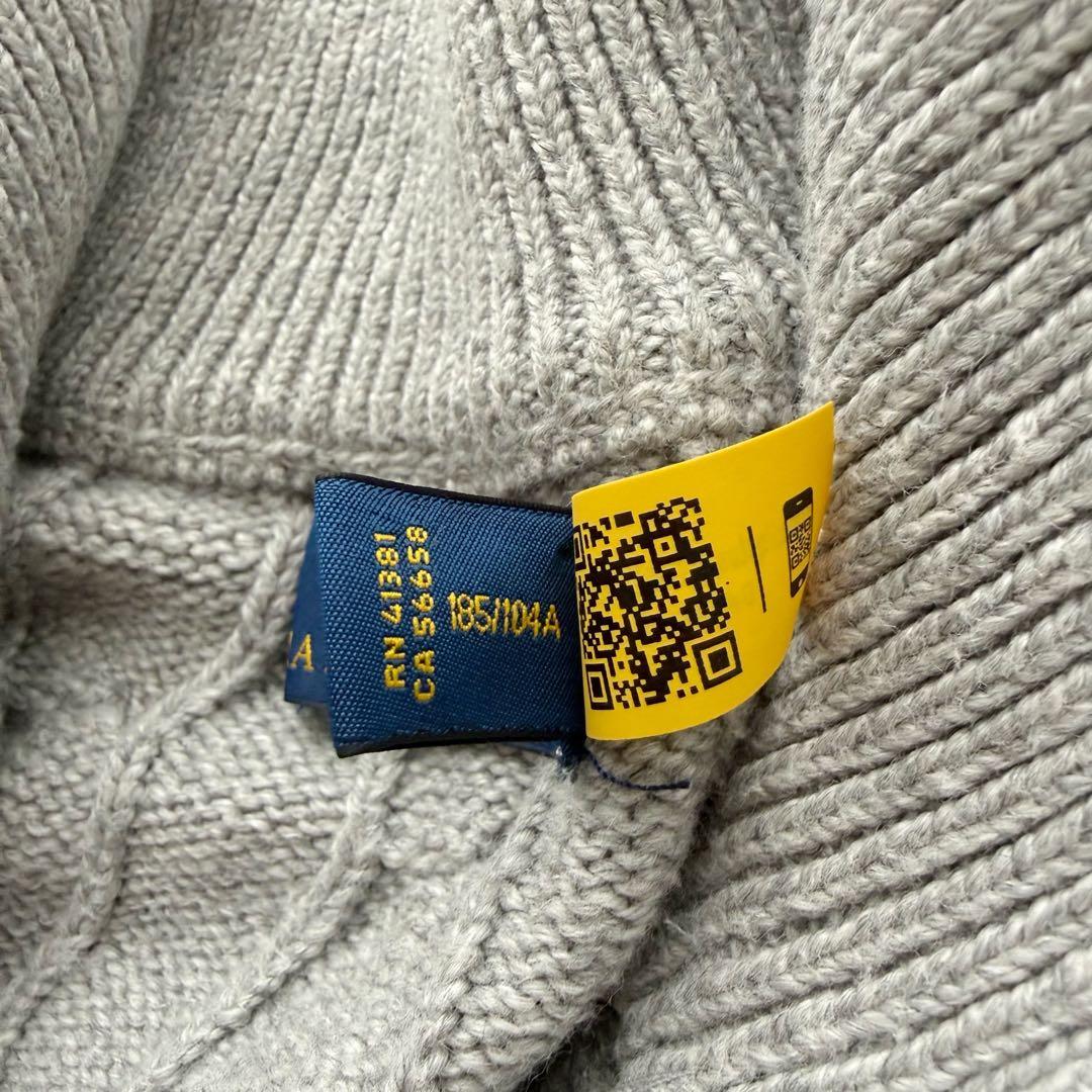 POLO RALPH LAUREN ハーフジップ ケーブルニットセーター XL