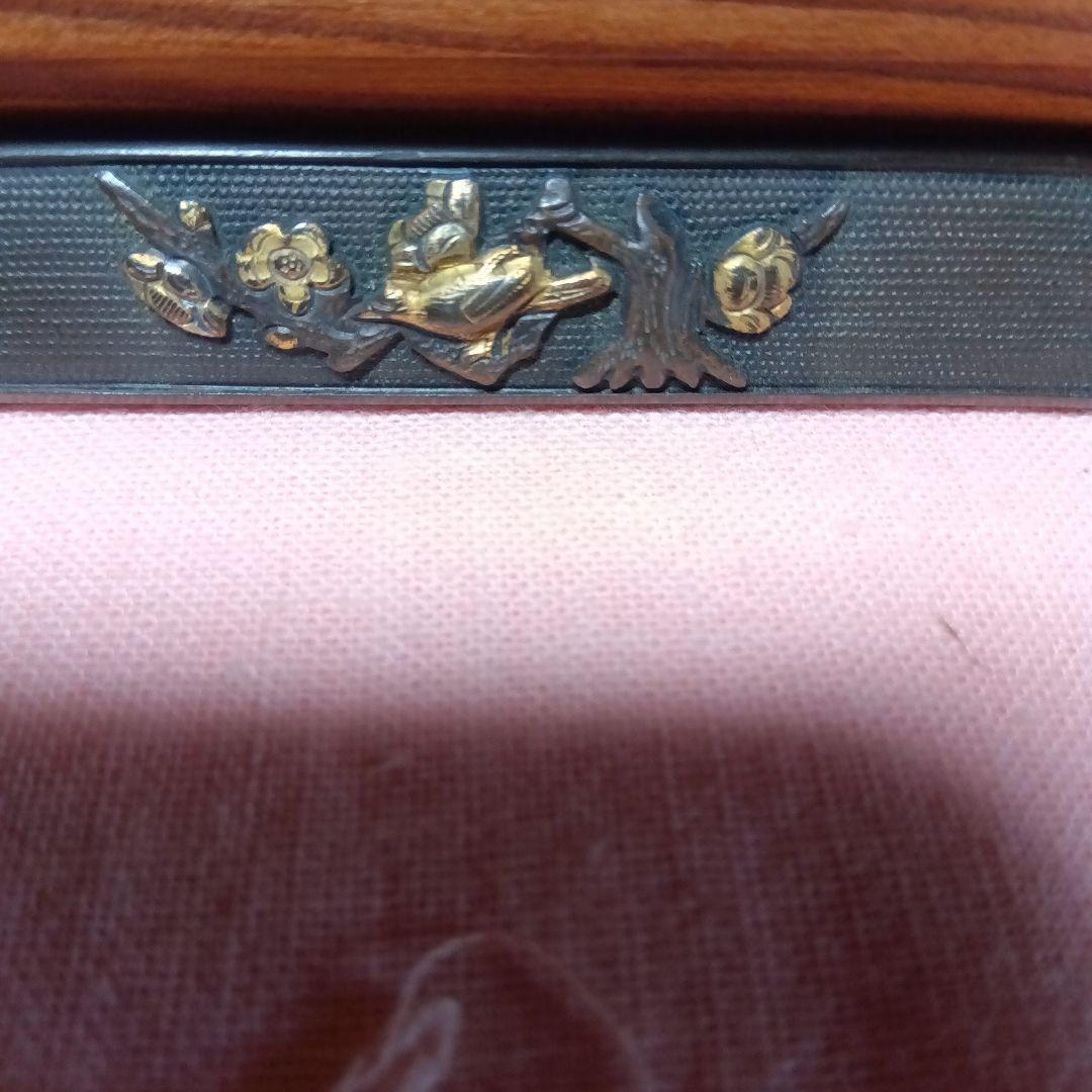 刀道具小柄赤銅梅に鶯図柄