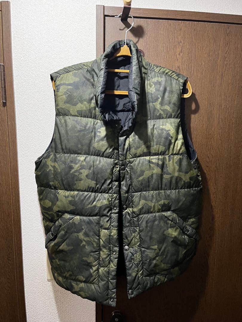 TATRAS タトラス ダウンベスト リバーシブル ブラック × 迷彩 / L