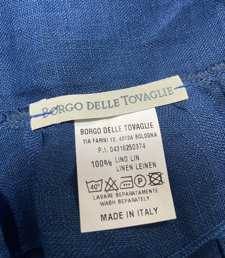 未使用 ボルゴデレトヴァーリエ リネン テーブルナプキン イタリア製 6枚セット