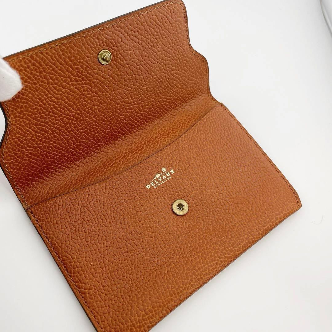 Delvaux デルヴォー キャメル ウォレット レザーポーチ