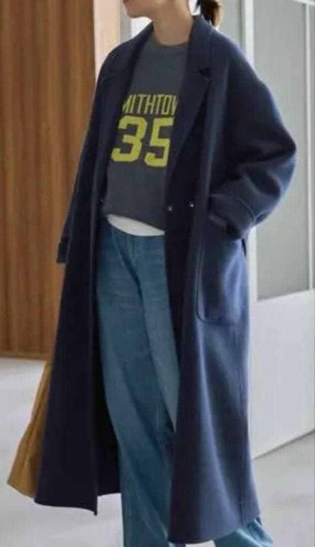 SLOBE IENA souple wool ダブルフェイスロングコート