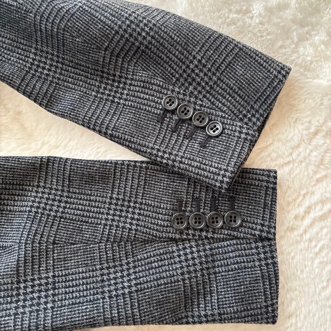 Framework グレンチェックツィードテーラードジャケット グレー ウール