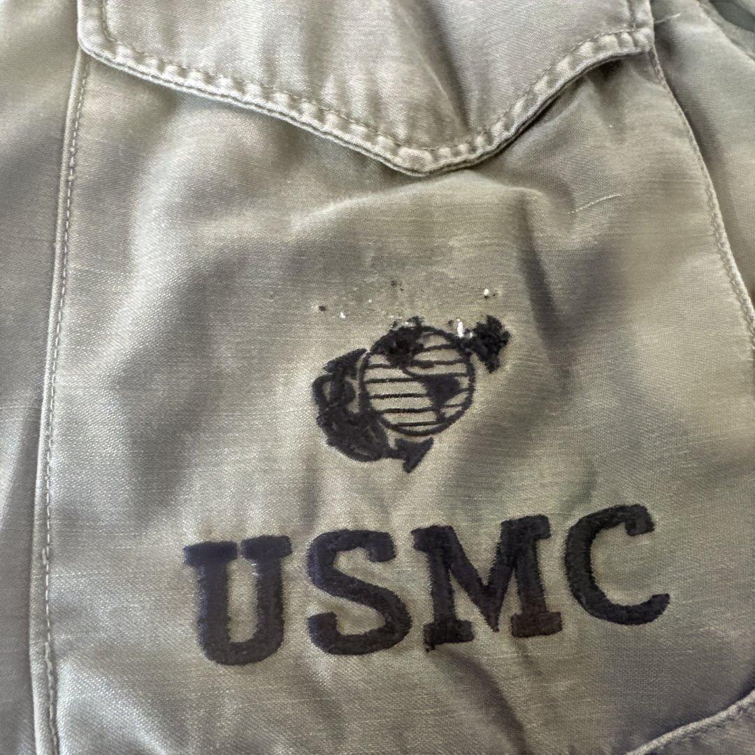 実物 M-65 フィールドジャケット1st ステンシル　ペンキ　USMC刺繍