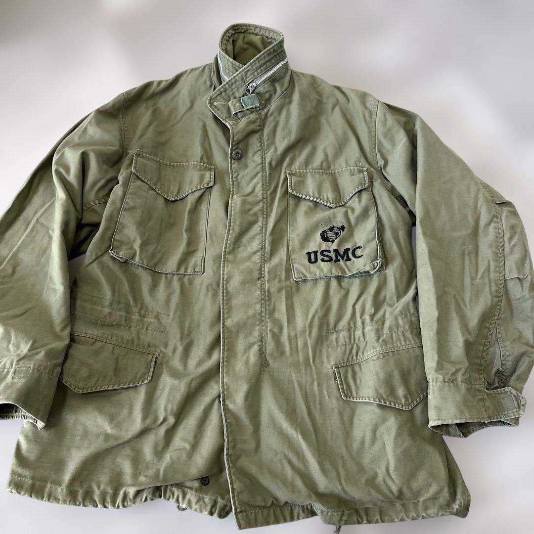 実物 M-65 フィールドジャケット1st ステンシル　ペンキ　USMC刺繍