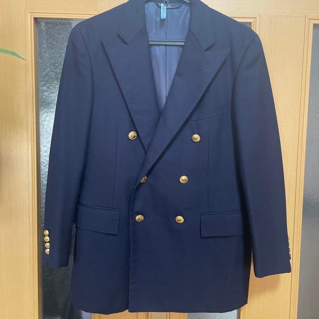 Ralph Lauren ネイビー ダブルブレスト ブレザー