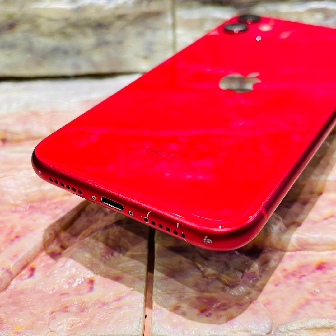 SIMフリー iPhone11 64GB プロダクトレッド 新品バッテリ－