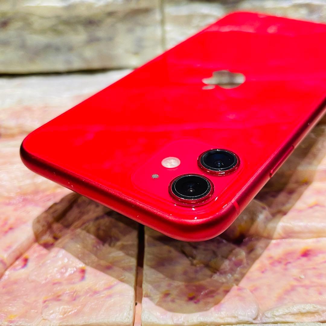 SIMフリー iPhone11 64GB プロダクトレッド 新品バッテリ－