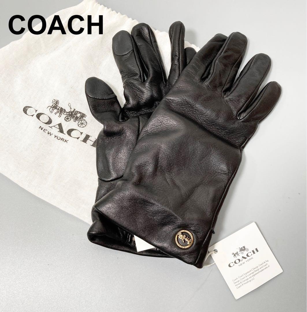 未使用タグ付き COACH コーチ レザーグローブ 手袋 7