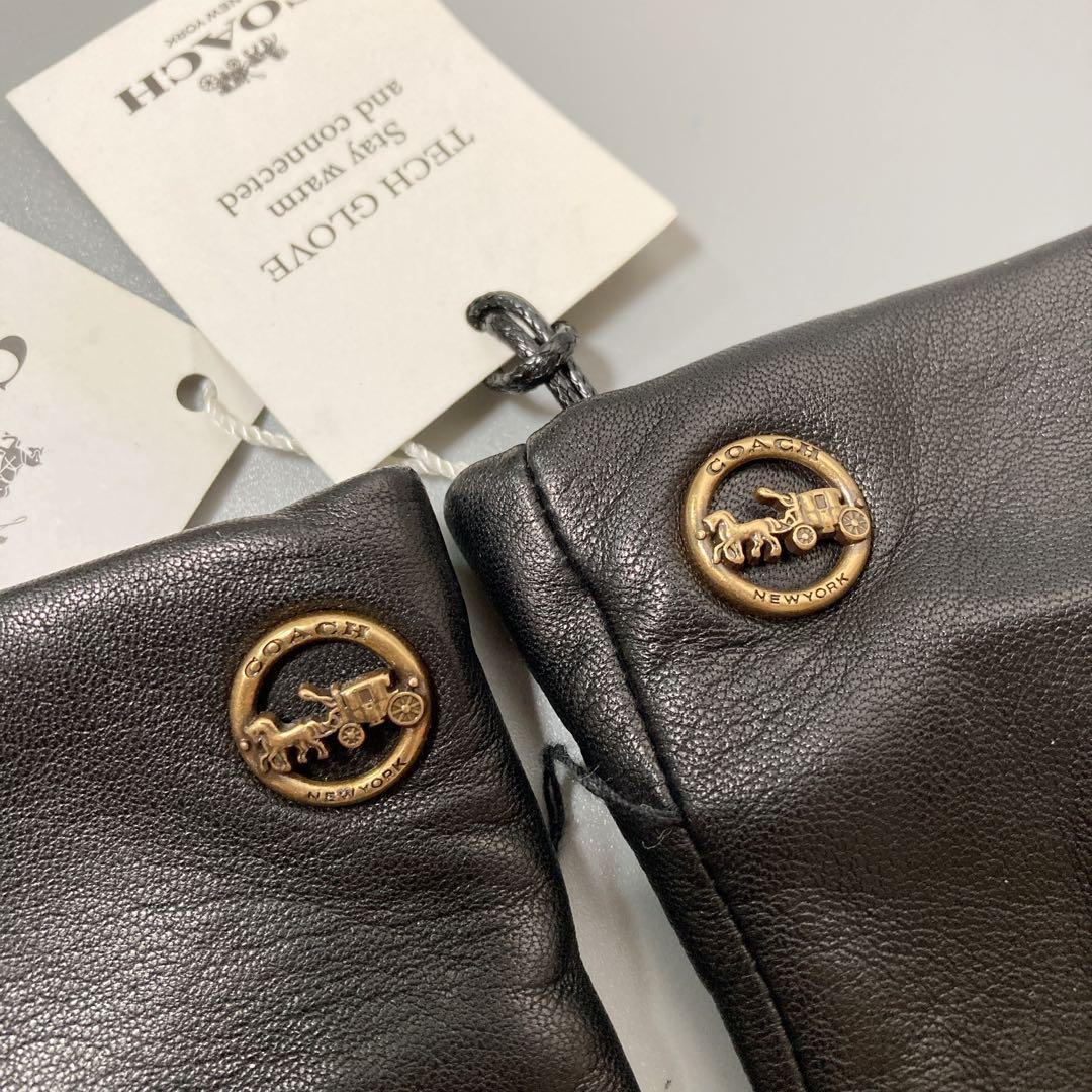 未使用タグ付き COACH コーチ レザーグローブ 手袋 7