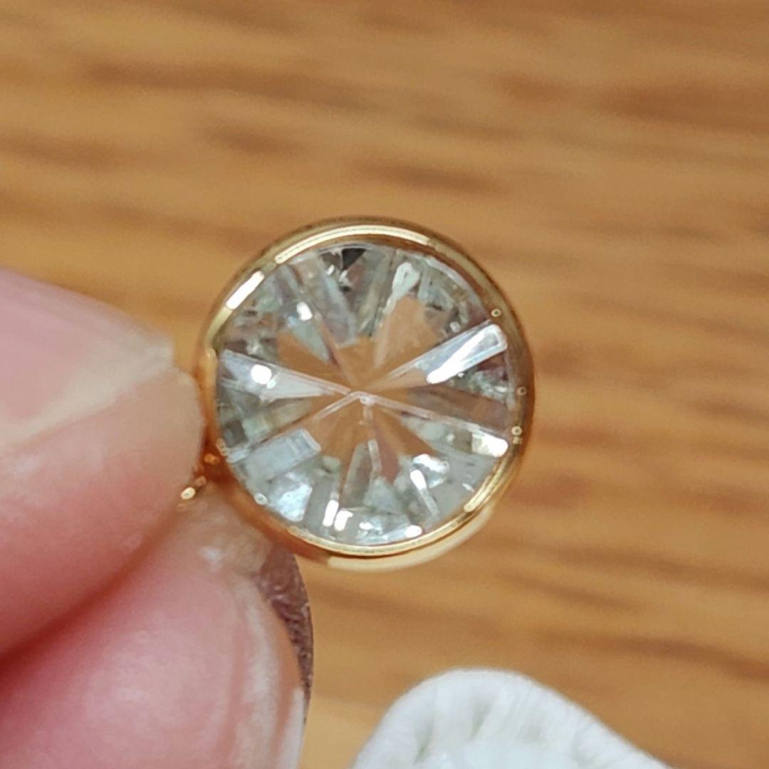 美品 甲州貴石切子 グリーンクォーツ ペンダント