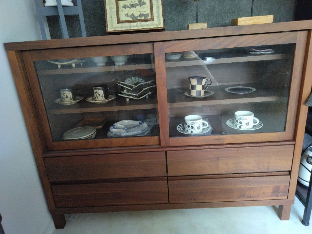 【週末までお値下げ中】高野木工　CANO 115カップボード ウォールナット