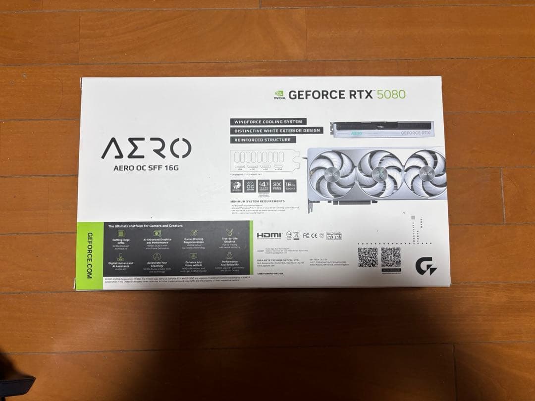 グラフィックボード・グラボ・ビデオカード GIGABYTE GeForce RTX 5080 AERO OC 16G