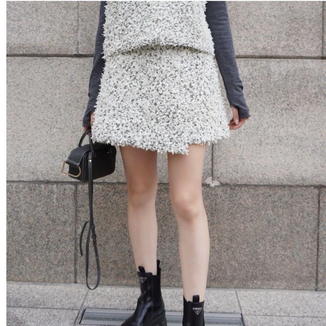 HYEON ヘヨン　pepper skirt shelツイードスカート