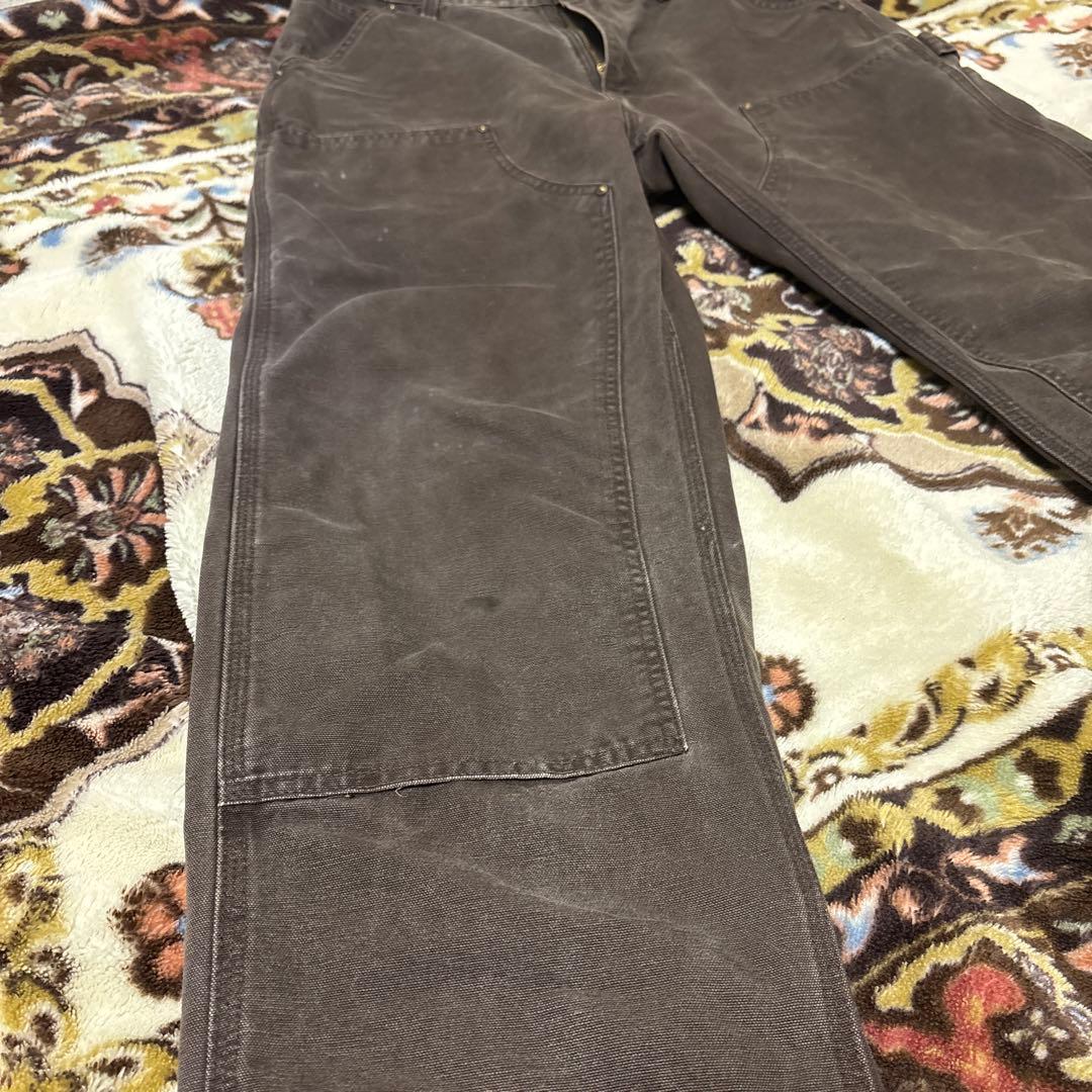 W34 カーハート ダブルニー　ブラウン