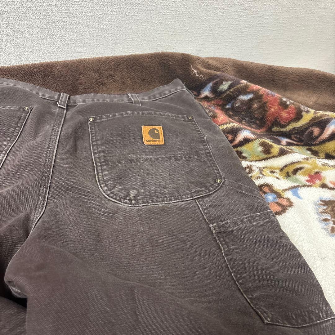 W34 カーハート ダブルニー　ブラウン
