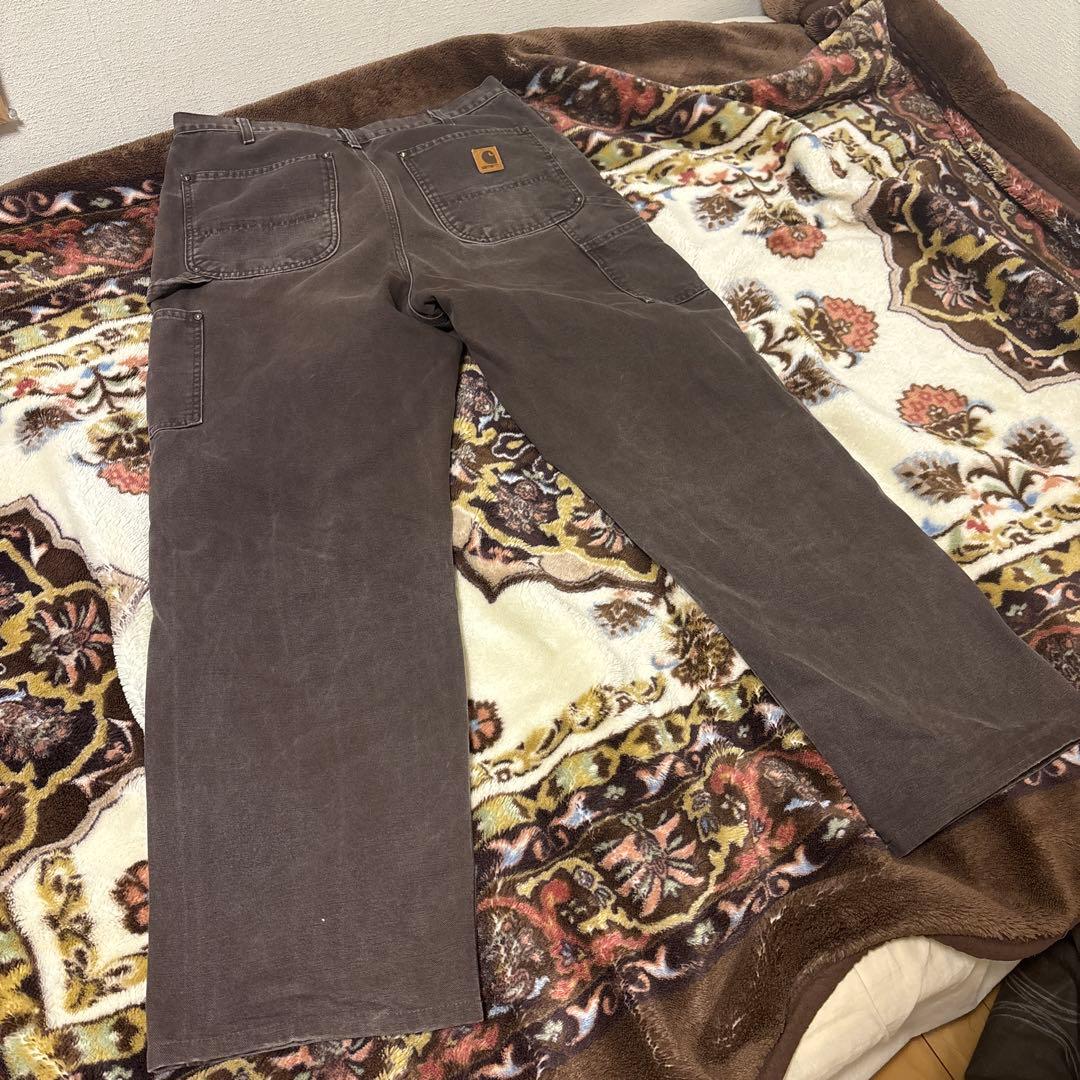 W34 カーハート ダブルニー　ブラウン