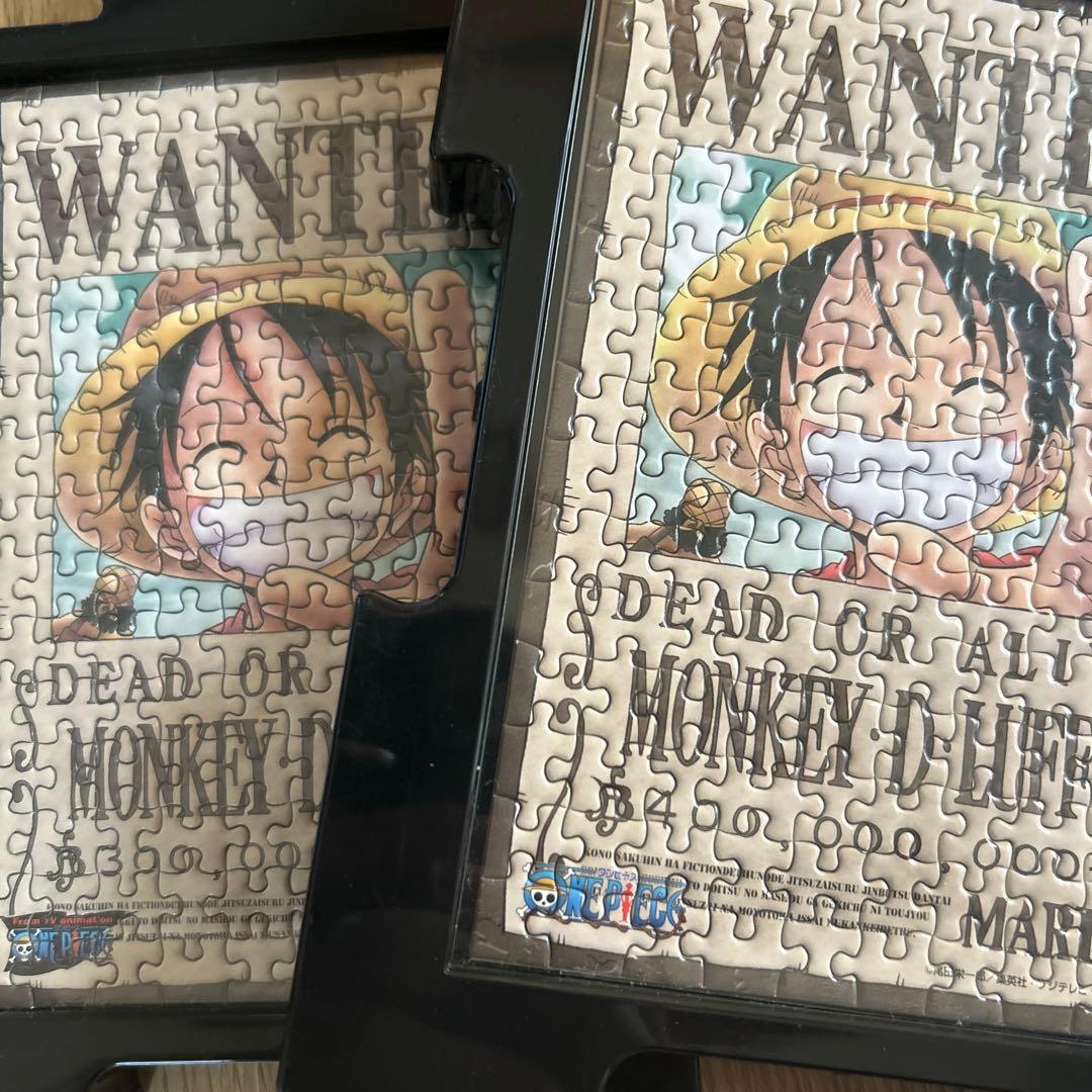ONE PIECE ミニパズル150ピースの完成品（フレームつき）
