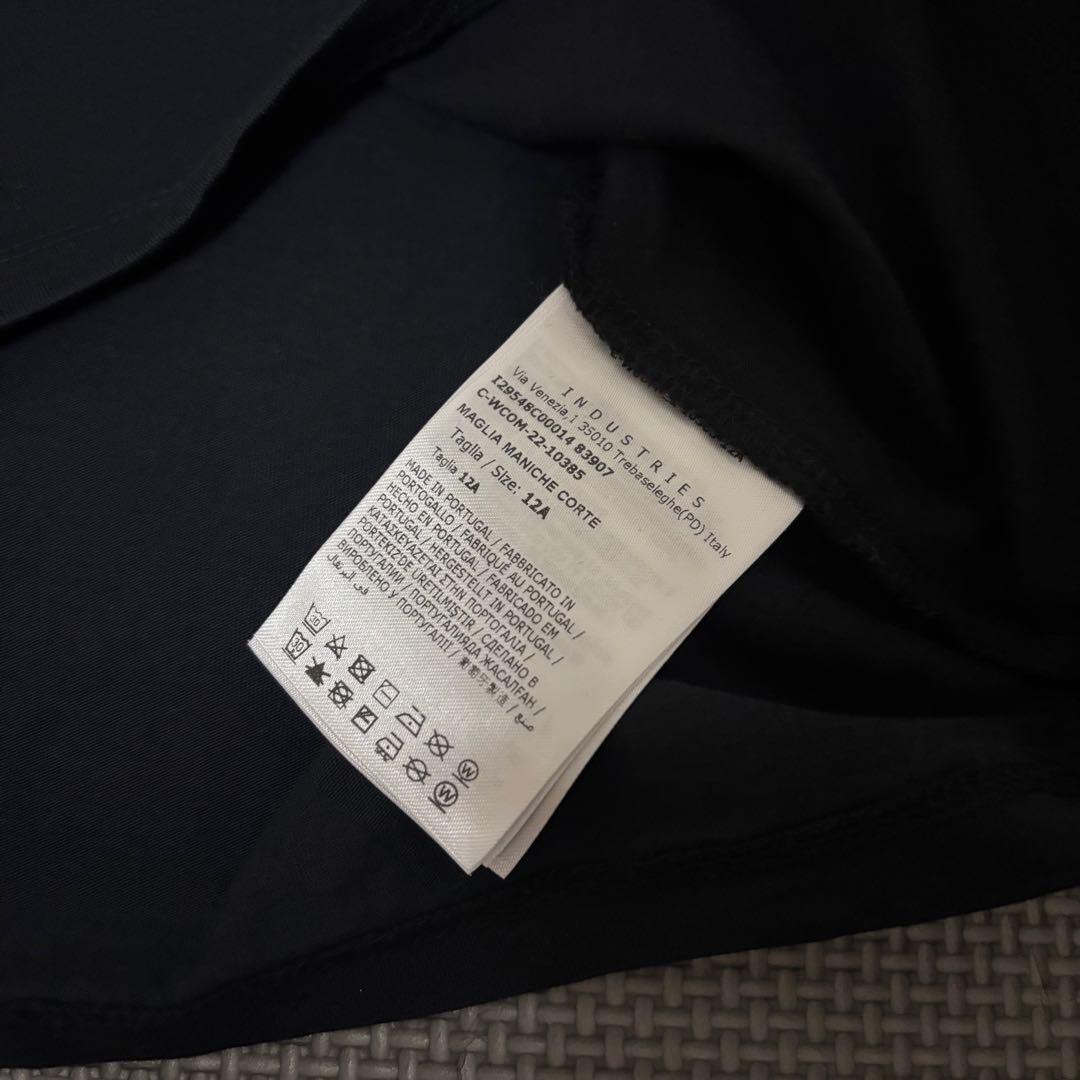 MONCLER ブラック 半袖Tシャツ　ビッグロゴ