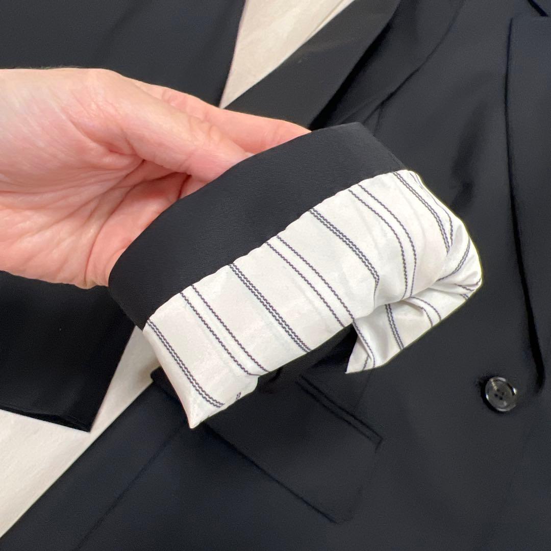 超美品 theory luxe スーツ セットアップ スカート ブラック