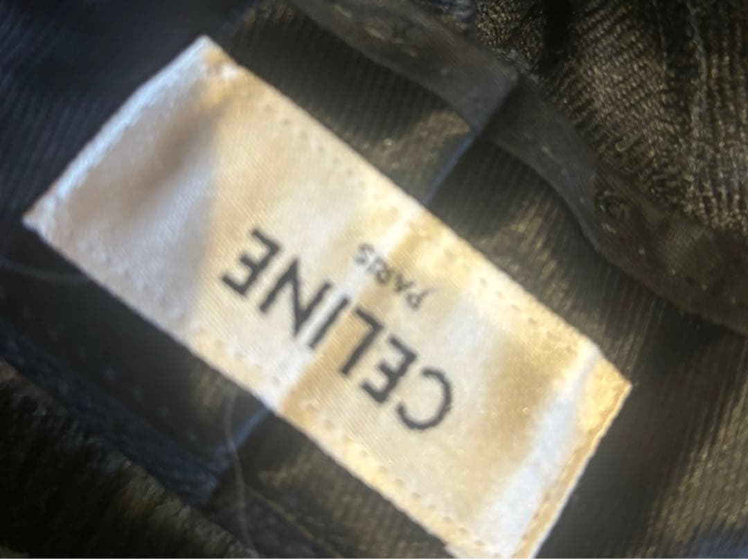 CELINE シャドウストライプスケートパンツ ウールスラックスパンツ