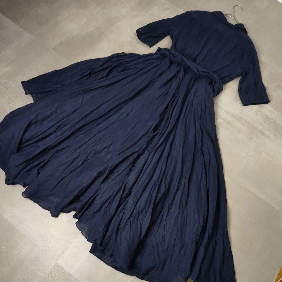 JENNE ジェンヌ　オードリールックエアリーワンピース フレア M ネイビー