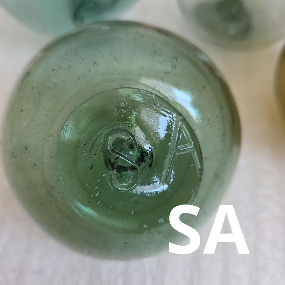 ガラス浮き玉 ガラス玉 ゆがみ２ ☆缶茶１ SA