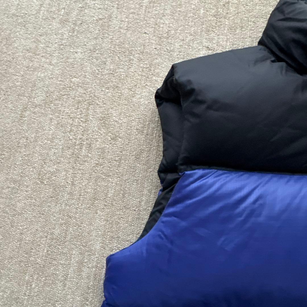 真*紀様 THE NORTH FACE ヌプシベスト ダウンベスト L 青黒 バ