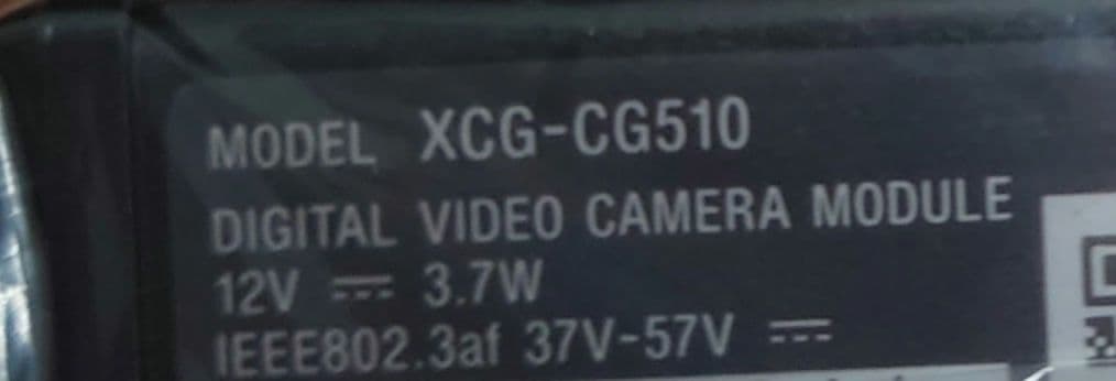 Sony デジタルビデオカメラモジュール XCG-CG510