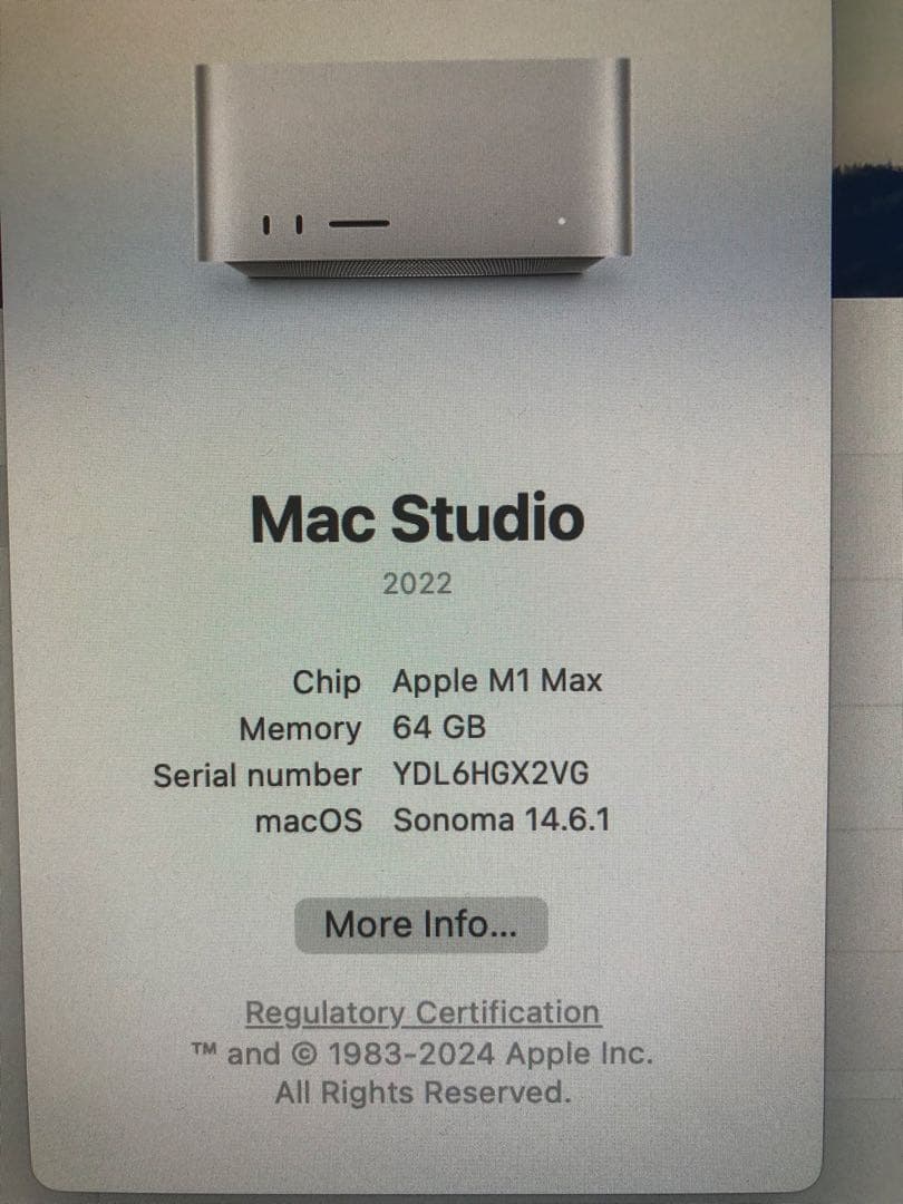 Mac Studio M1 Max AppleCare付き