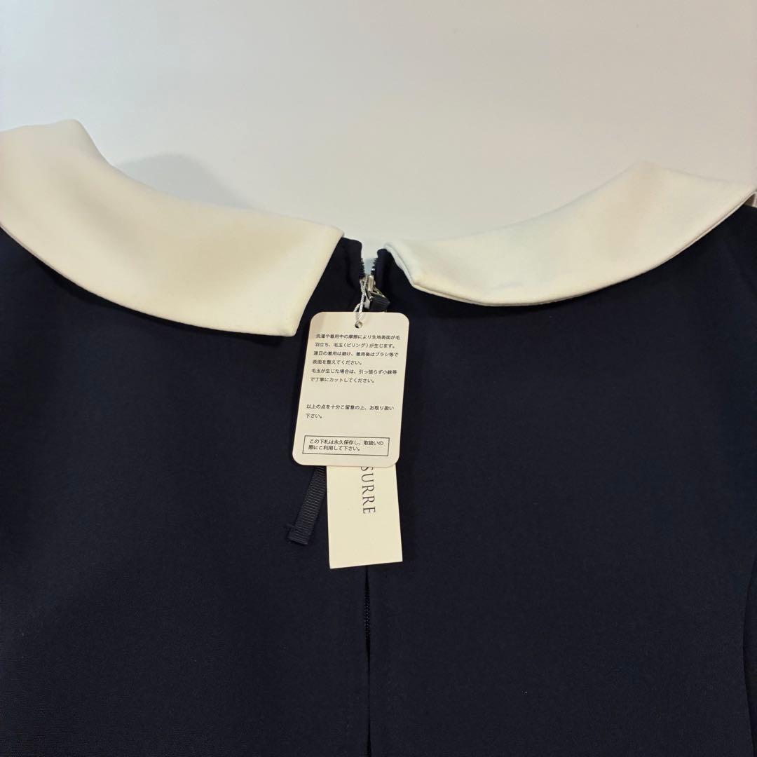 【新品】REGINA RISURRE 2way Aライン 白襟ワンピース タグ付