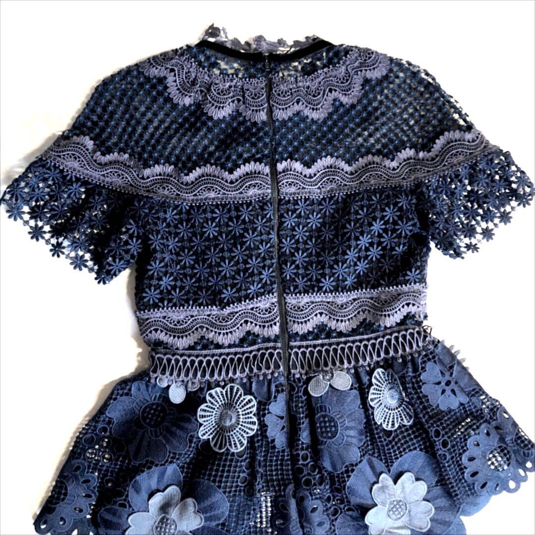 【selfーportrait】セルフポートレイト「花柄レーストップス」チュニック