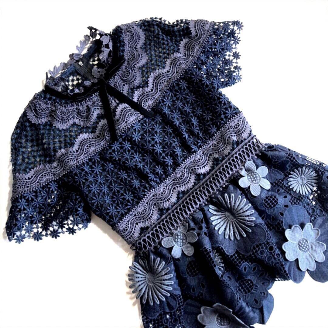 【selfーportrait】セルフポートレイト「花柄レーストップス」チュニック