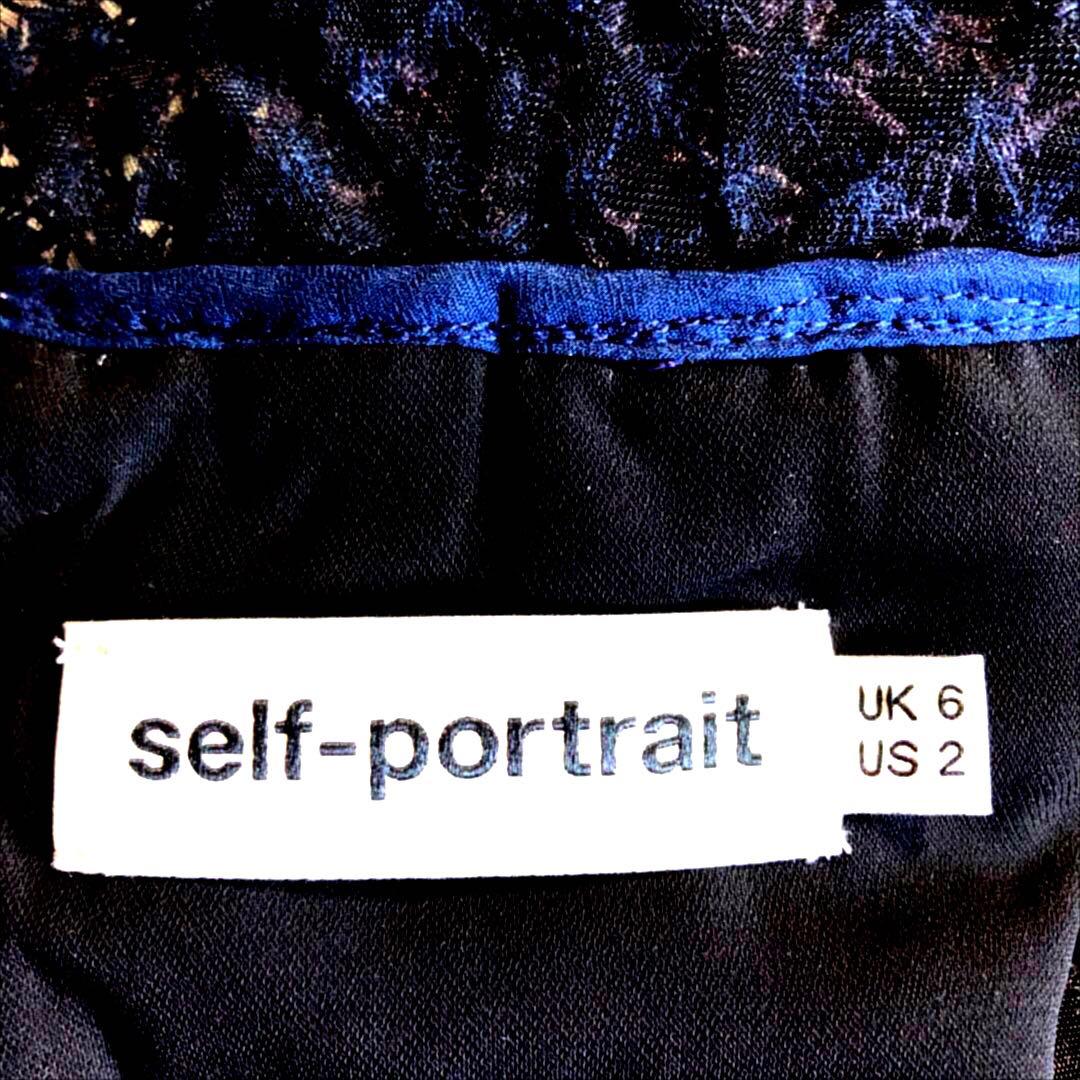 【selfーportrait】セルフポートレイト「花柄レーストップス」チュニック