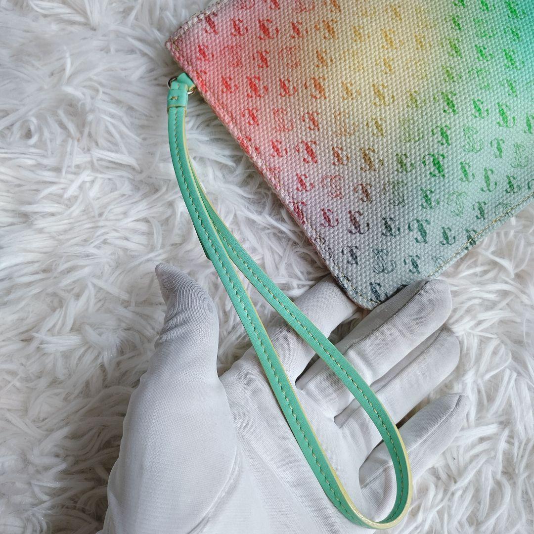 ■未使用級■ジミーチュウ クラッチバッグ ポーチ グラデーション JC ロゴ