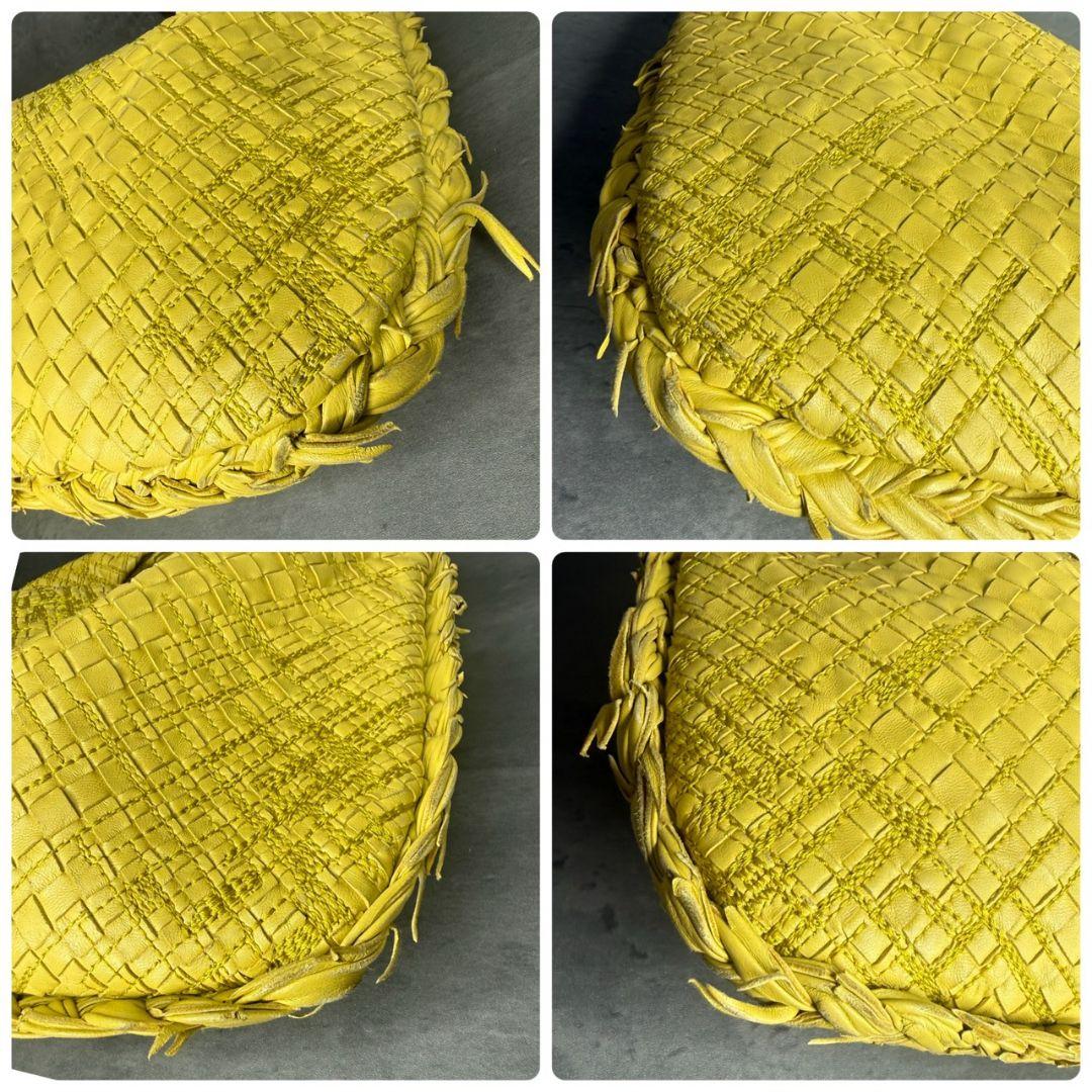 【激レア】BOTTEGA VENETA ホーボー ワンショルダー 刺繍 イエロー
