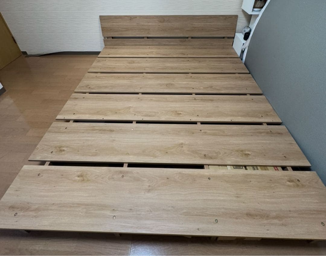 LOWYA ロウヤ ベッド フレーム クイーン ヘッドボード シャビーナチュラル