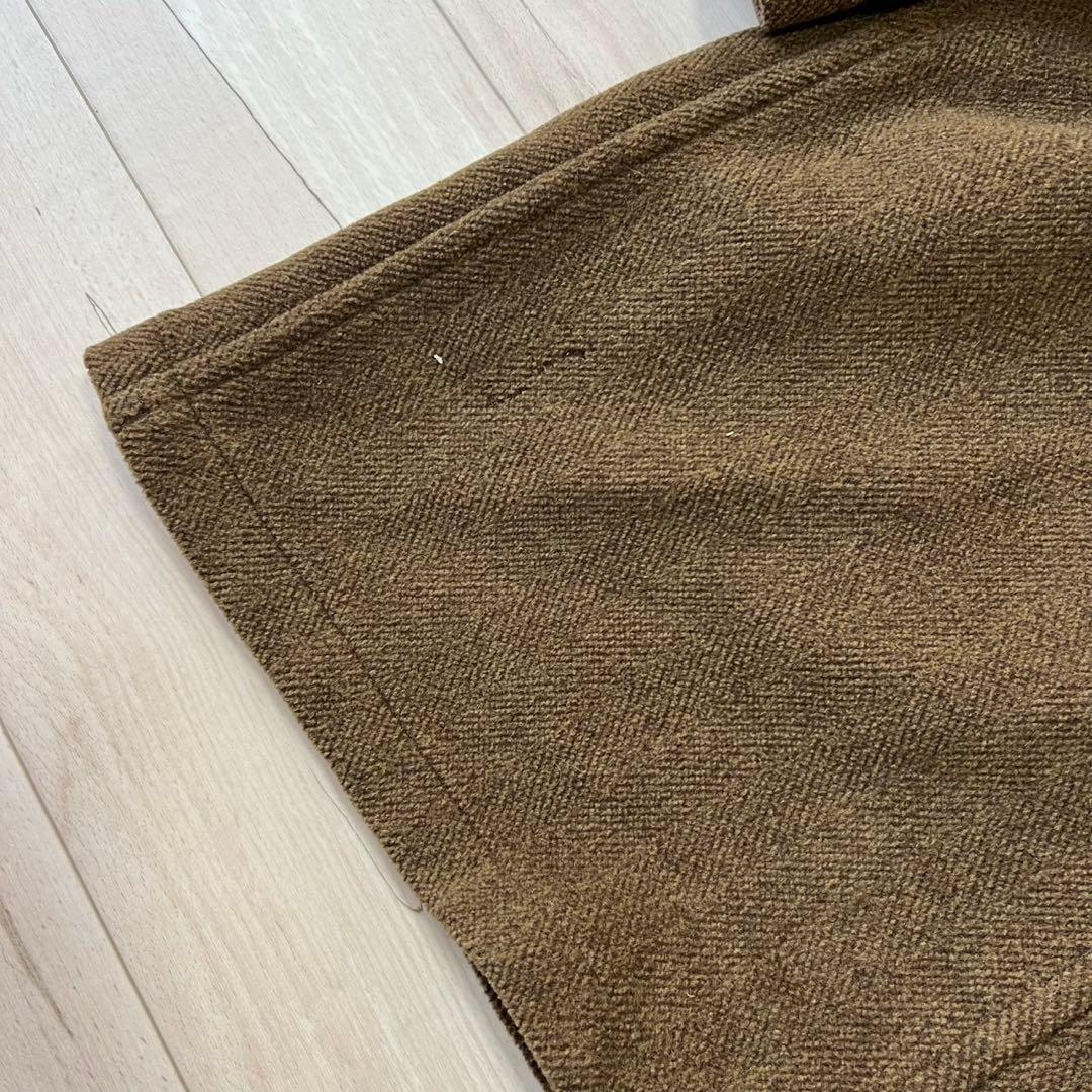 Dunhill ダンヒル ウールダッフルコート イングランド製 ヘリンボーン