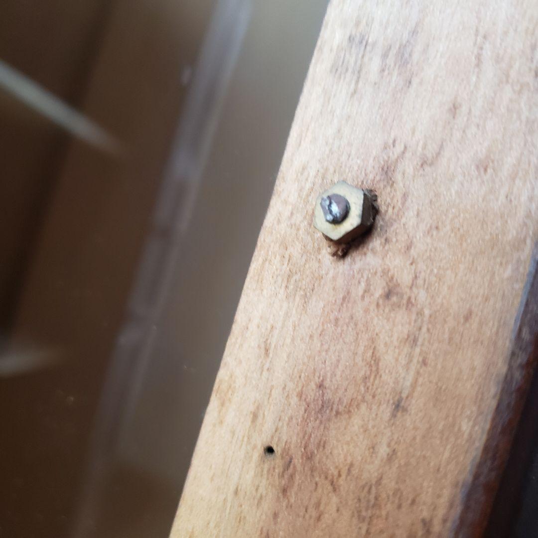 古い木製　ゆらゆらガラス　本棚　食器棚　収納棚　水屋箪笥　古家具