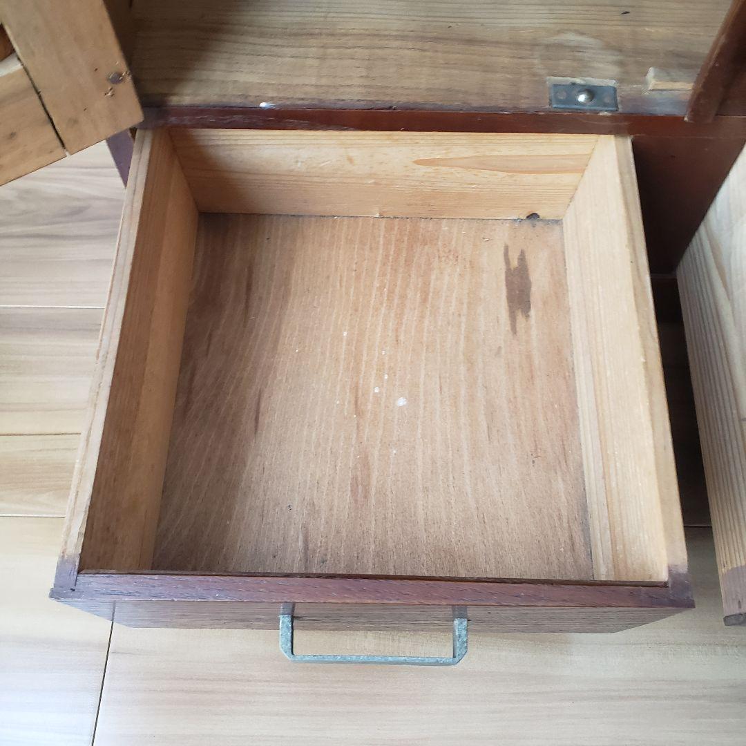 古い木製　ゆらゆらガラス　本棚　食器棚　収納棚　水屋箪笥　古家具