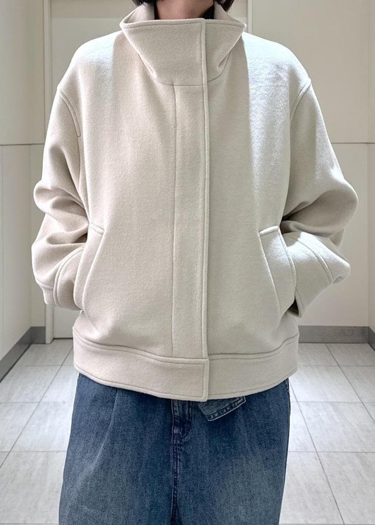 完売品 ADAM ET ROPE FEMME Super120'sウールブルゾン