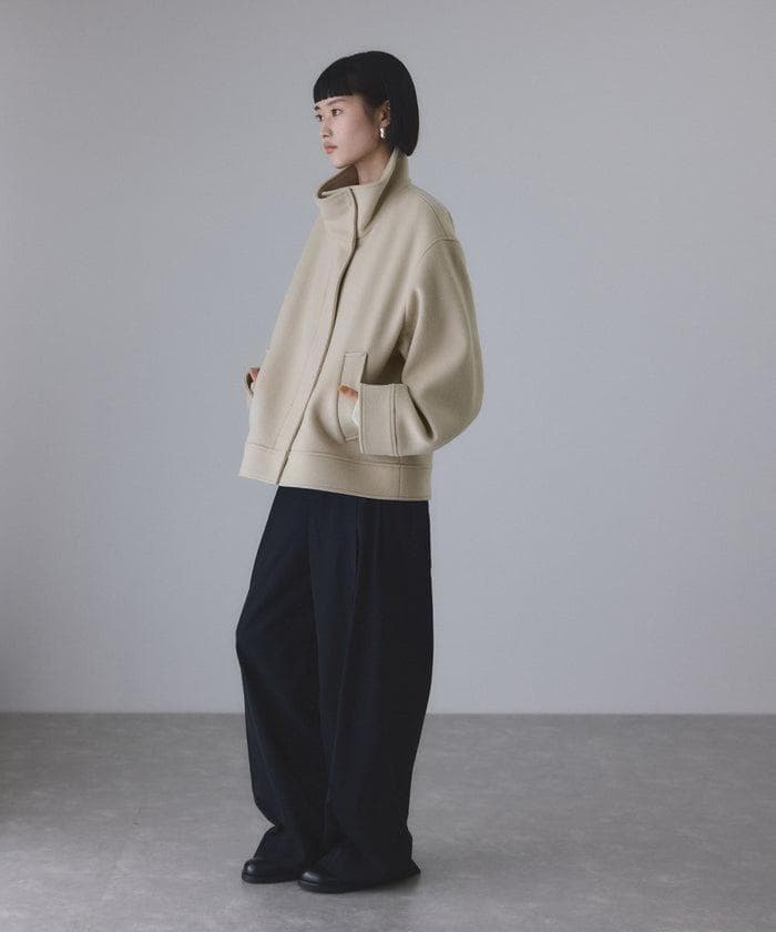 完売品 ADAM ET ROPE FEMME Super120'sウールブルゾン