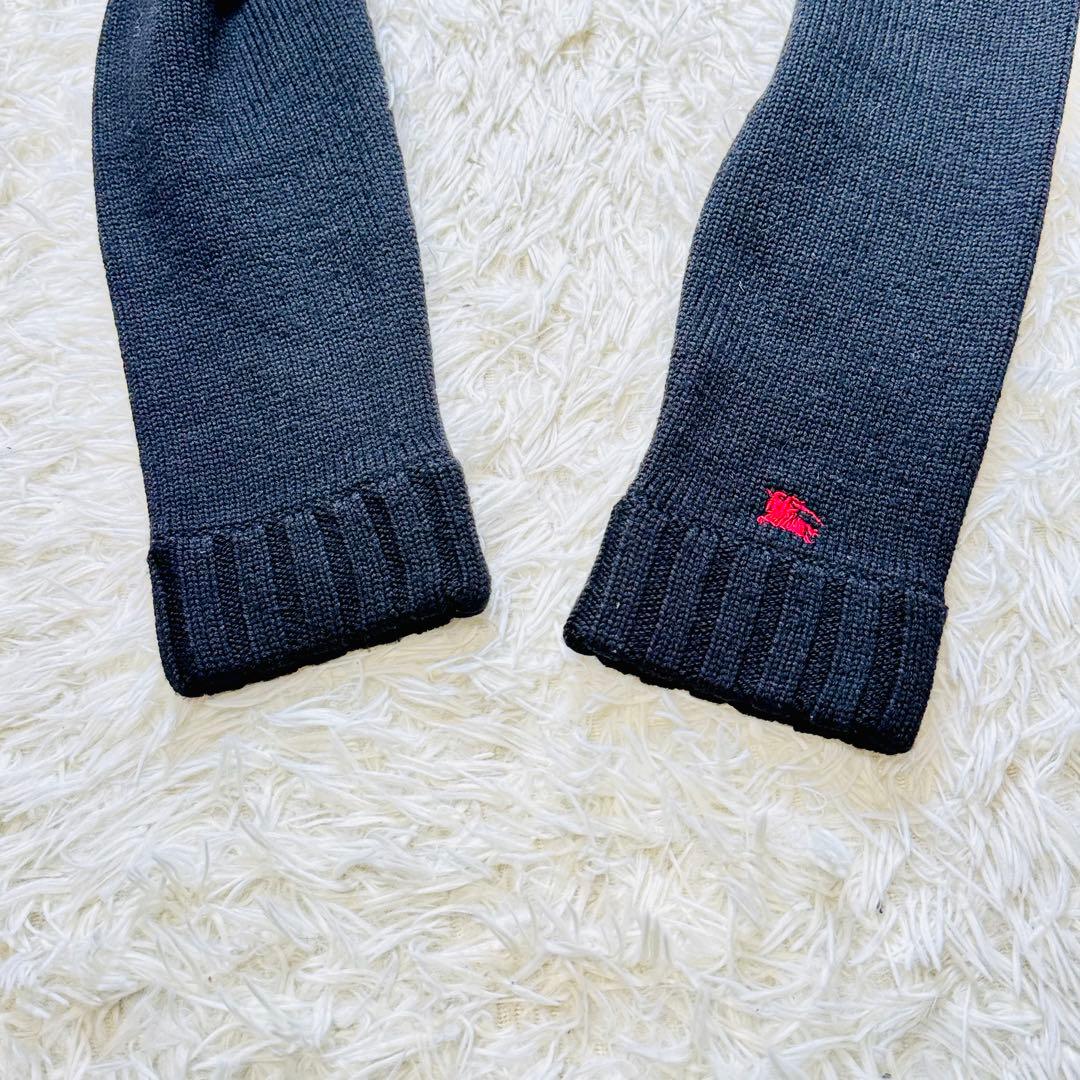 美品✨バーバリーブラックレーベル ニットジャケット 千鳥柄 黒／白 サイズM