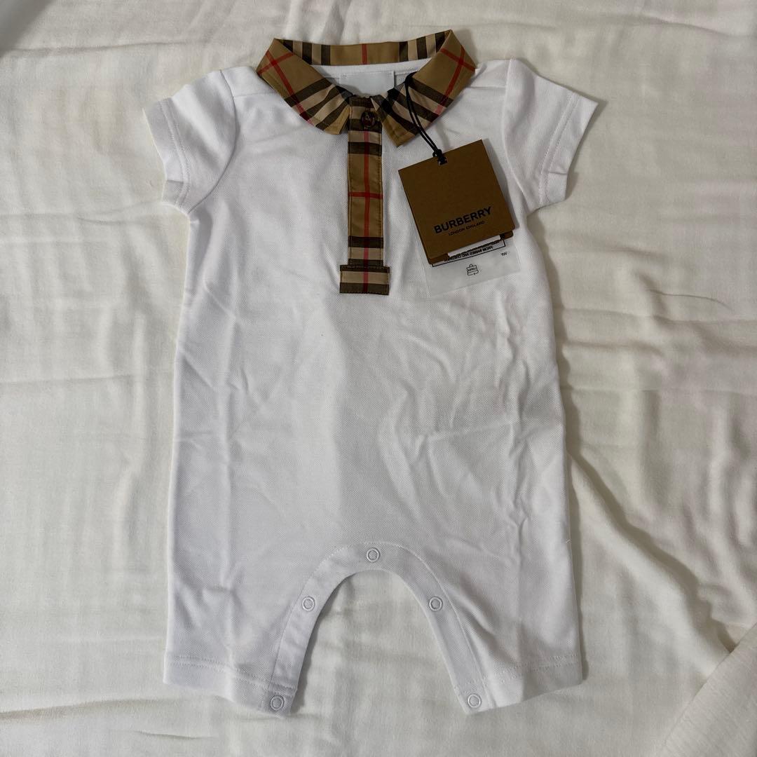 BURBERRY ホワイトロンパース 3m