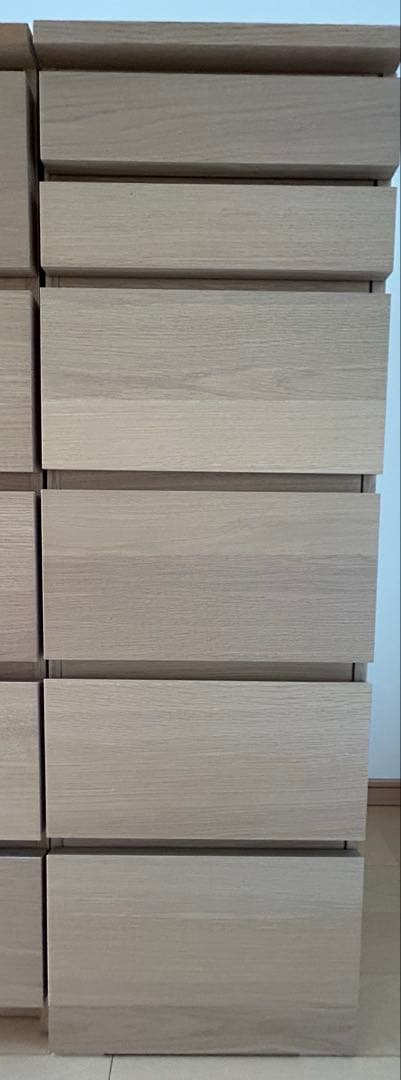 【送料込】IKEA マルム　スリムチェスト（引き出し6）　ミラー付