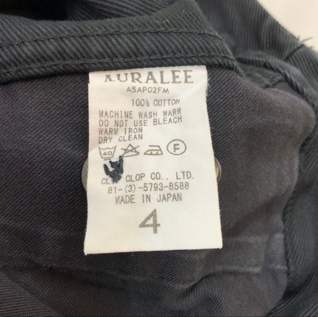 AURALEE オーラリー フィンクスモールスキン ワイドパンツ 黒 4