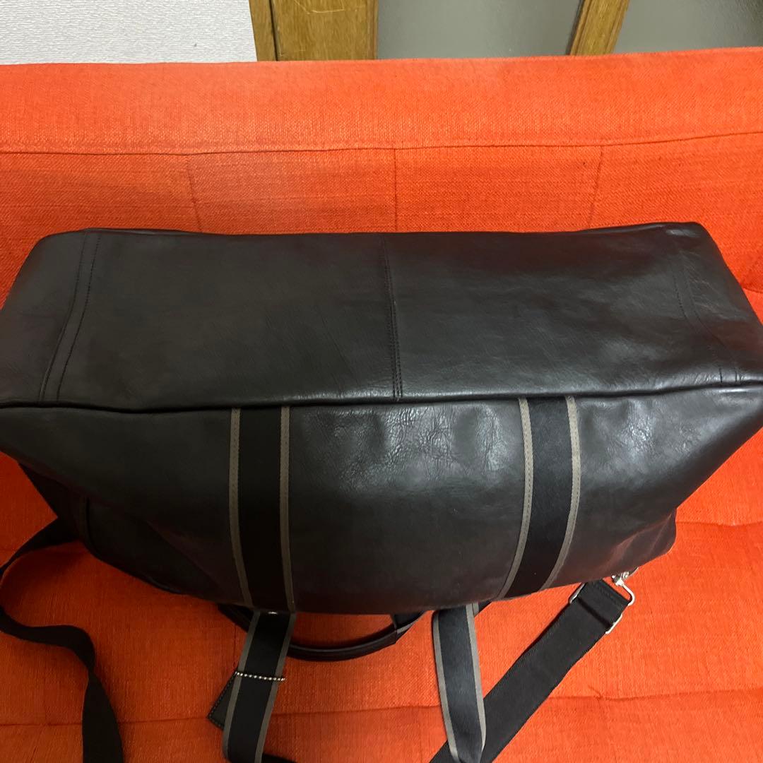 美品COACH ブラックレザーボストンバッグ 旅行ドックタグ付コーチ