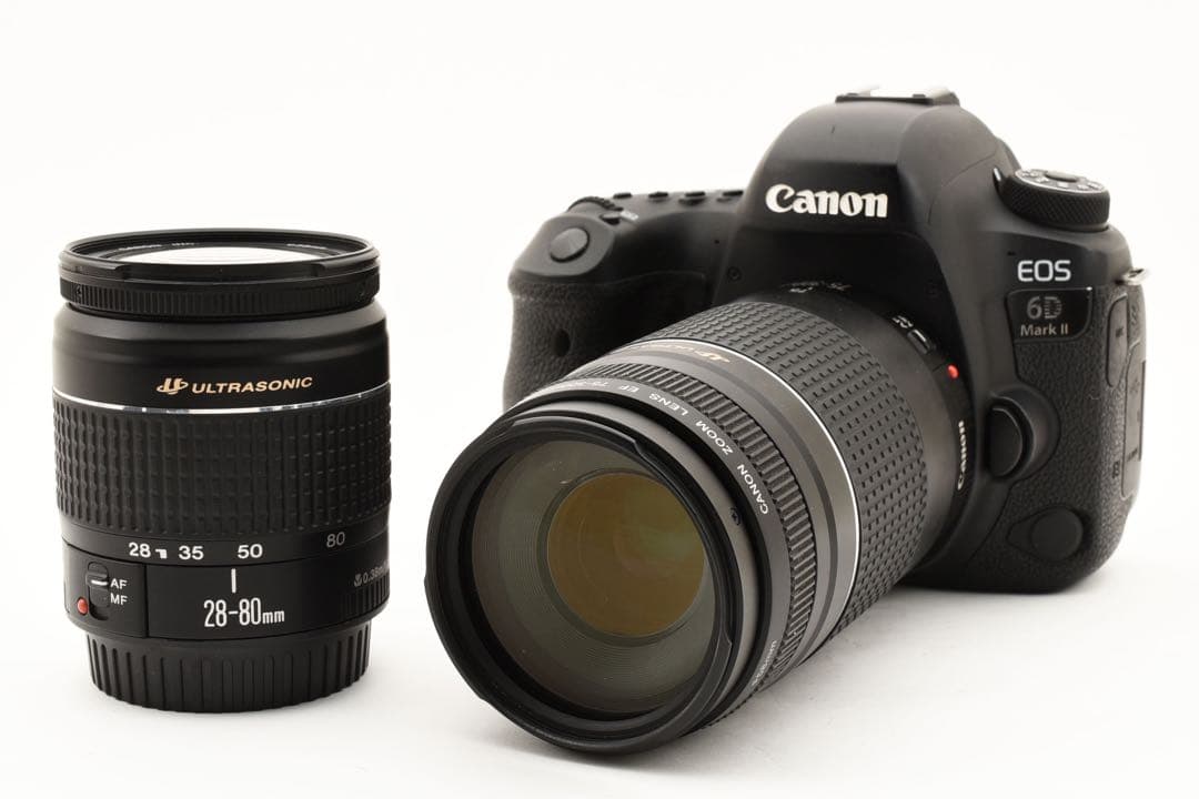 一眼レフCanon EOS 6D mark II標準&望遠ダブルレンズセット
